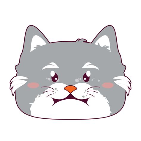 Cat Scared Face Cartoon Cute 14320031 PNG