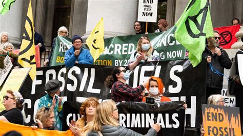 Extinction Rebellion Protesters Vandalise Santos Building In Adelaide