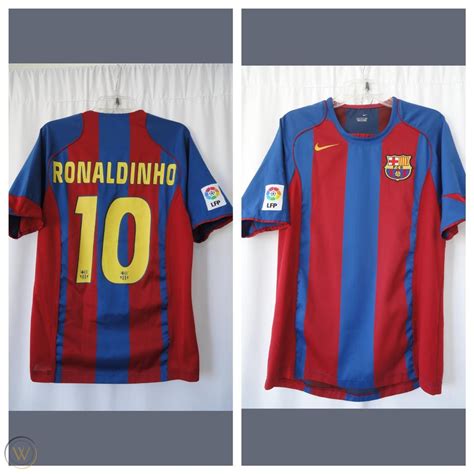 Fc Barcelona Ronaldinho Home Jersey Trikot Maglia Brazil Fcb