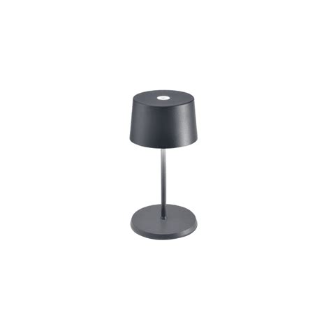 Zafferano Lampada Da Tavolo Olivia Pro Mini Grigio Scuro