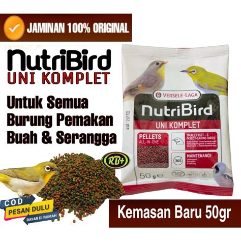 Jual Nutribird Uni Komplet Gr Original Pakan Burung Pleci