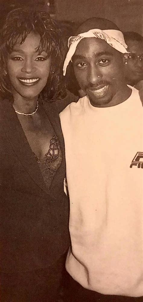 Whitney Houston And Tupac Shakur At The Waiting To Exhale Soundtrack