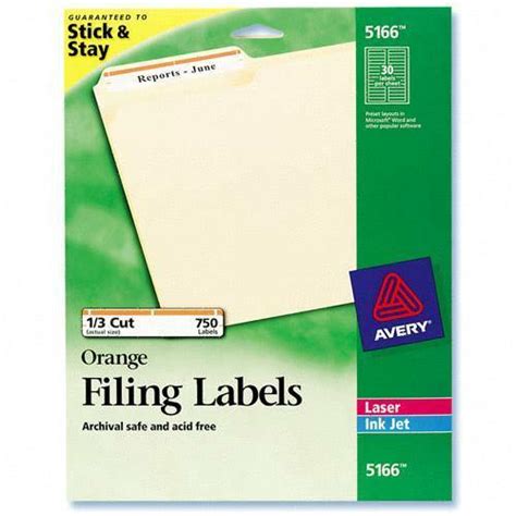 Avery Permanent File Folder Labels With Trueblock Technology