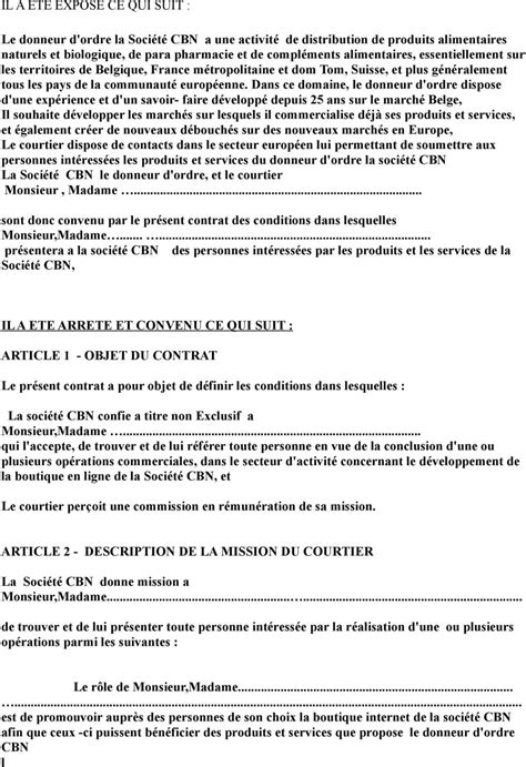 Contrat D Apporteur D Affaire Pdf T L Chargement Gratuit