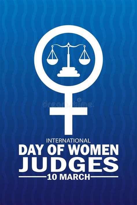 International Day Of Women Judges Vector Illustration Stock