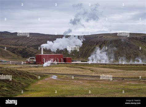 Units Of Kroflustod Krafla Geothermal Power Plant Close To The Krafla