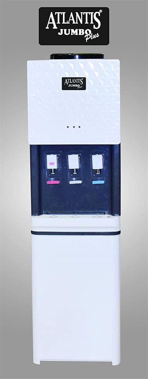 Atlantis Jumbo Plus Hot Cold And Normal Water Large Dispenser Floor Standing White Liters