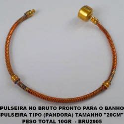 Pulseira No Bruto Pronto Para O Banho Pulseira Tipo Pandora Tamanho