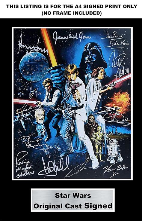 Stunning Quality Star Wars Cast Signed Autographed Photo Print Amazon