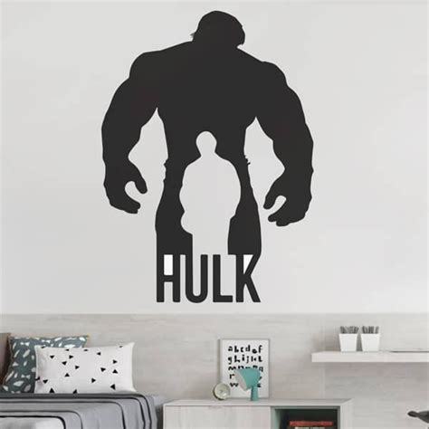 Hulk Silhouette Wandtattoo Marvel