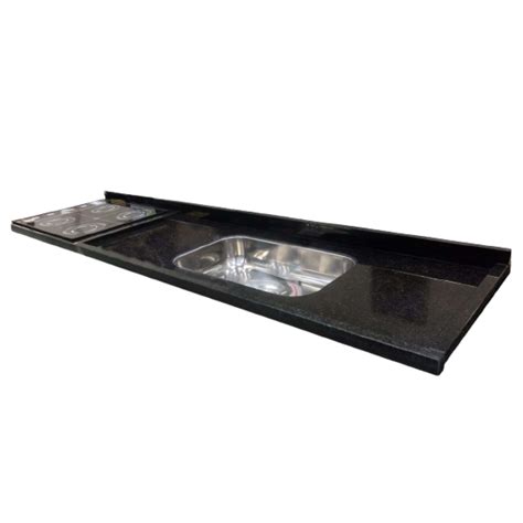 Pia Granito Para Cooktop Bocas X Cuba In X Preto Ouro