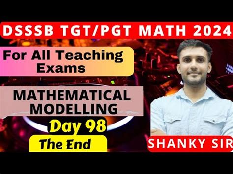 DSSSB UP Raj TGT PGT Math Day 98 Mathematical Modelling Tgtmaths Tgt