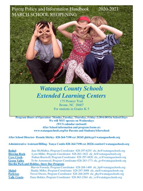 Fillable Online District Detail For Watauga County Schools Nces Fax