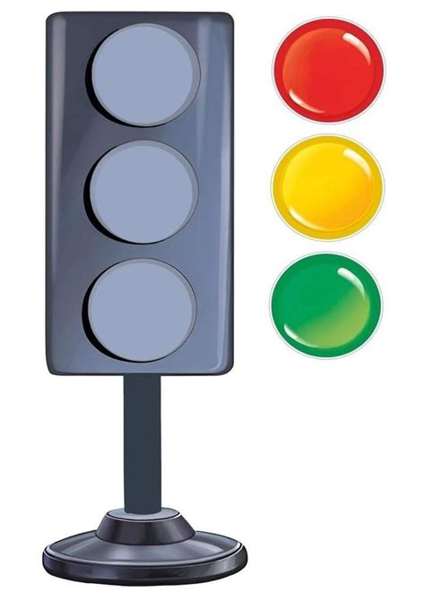 A Traffic Light With Three Different Colored Lights