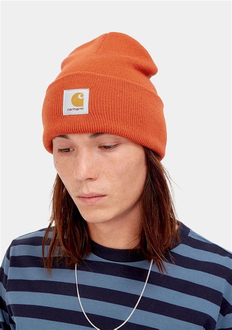 Carhartt Wip Acrylic Watch Beanie Hat Brick Mcelhinneys