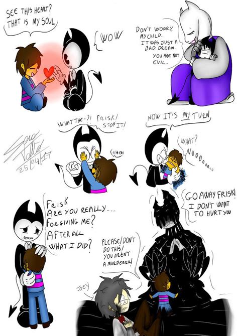 Undertale X Batim 4 Doddles Crossover By Skullgirl 2000 Undertale Bendy And The Ink Machine