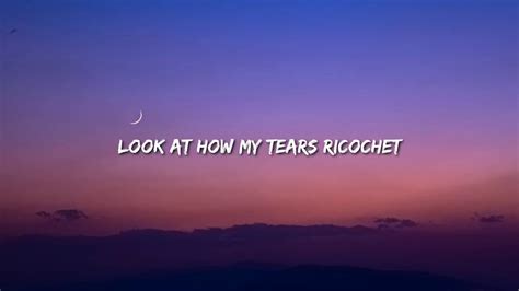 Taylor Swift My Tears Ricochet Lyrics Youtube