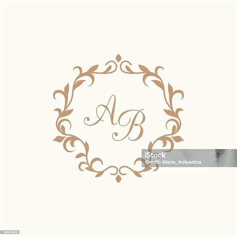 Vintage Monogram Template Stock Illustration Download Image Now