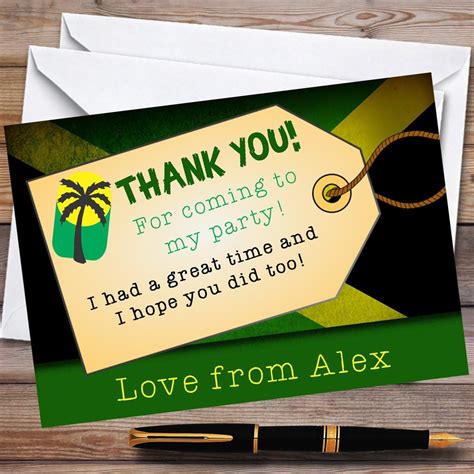 Jamaican Reggae Party Thank You Cards Office Products