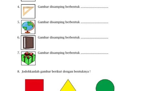 22 Soal Matematika Kelas 1 Sd Bangun Datar Contoh Soal Dan Jawaban