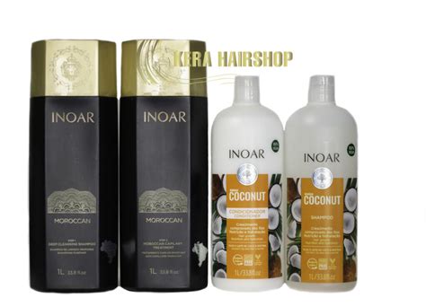 Inoar Moroccan Keratin Set Mit Coconut Shampoo Conditioner Kera