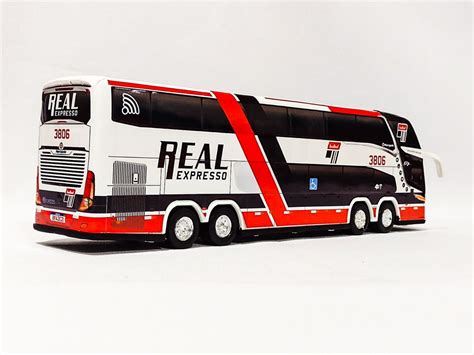 Miniatura ônibus Real Expresso G7 pintura antiga Elo7