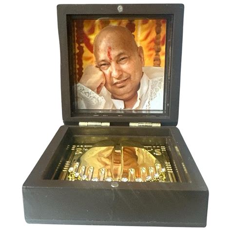 Onrr Collections Guru Ji Charan Paduka Guruji Swaroop Wooden Gold