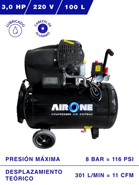 Compresor De Aire Airone Hp L Bar Cfm Servicomp