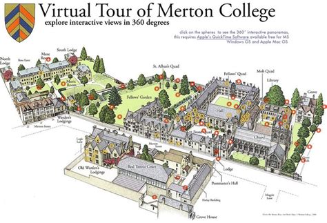 Merton Oxford Map Oxford