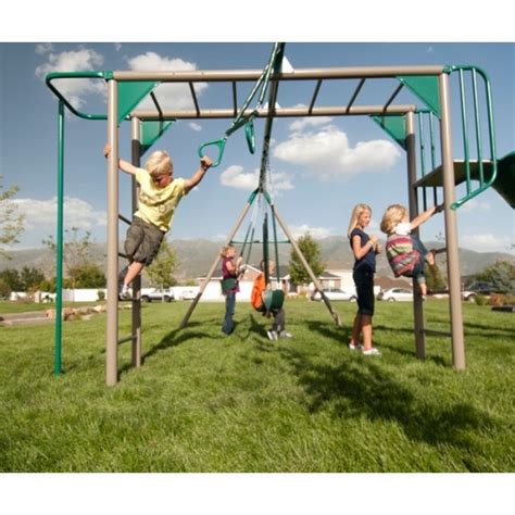 Lifetime 90143 Monkey Bar Play Set Playground With Slide Earth Tone