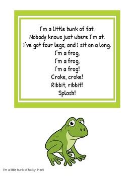 Frog Poem And Craft By Harli S Learning Resources Tpt