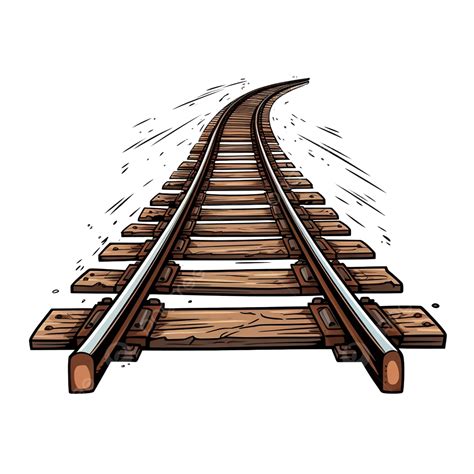 Railroad Vector Illustration Railroad Train Rail Png Transparent