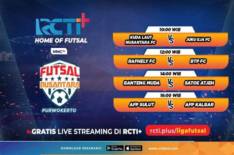 Jadwal Live Streaming RCTI Gratis Liga Futsal Nusantara 2022 Saksikan