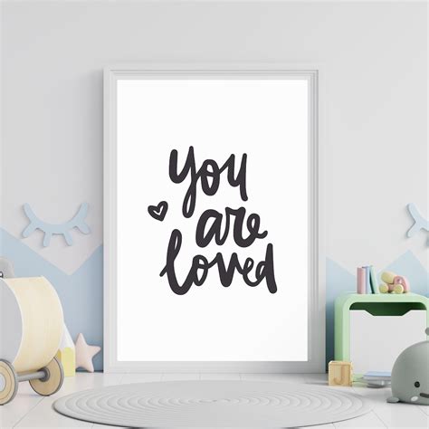 Instant Download You Are Loved Printable Poster Encouraging Quote Etsy