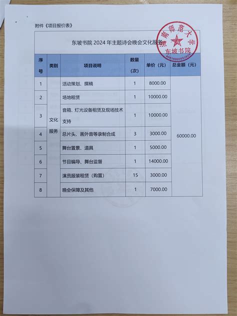 东坡书院文化服务采购公示 校内零星采购信息公开 海南师范大学 Hainan Normal University