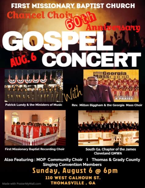 Gospel Concert Flyer Postermywall