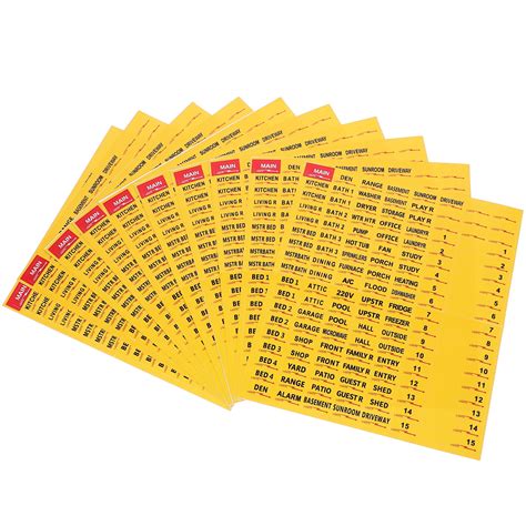 10 Sheets Electrical Box Label Panel Stickers Circuit Breaker Labels