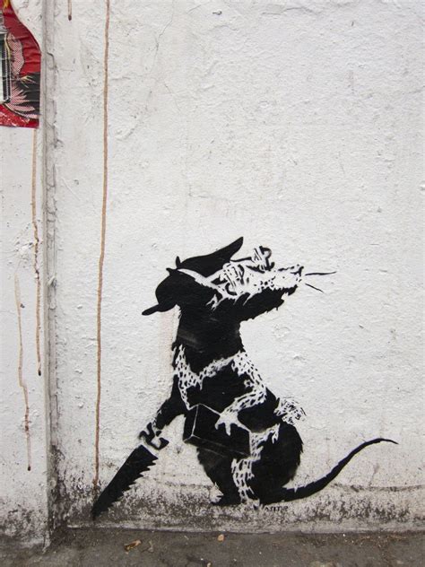 Banksy Rat Closeup With Dollar Eyes And Saw Banksy Artwork Banksy