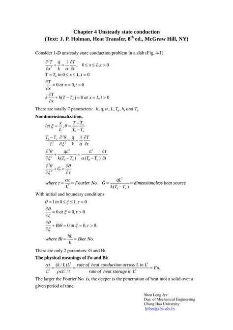 Pdf Chapter Unsteady State Conduction Pdf Dokumen Tips