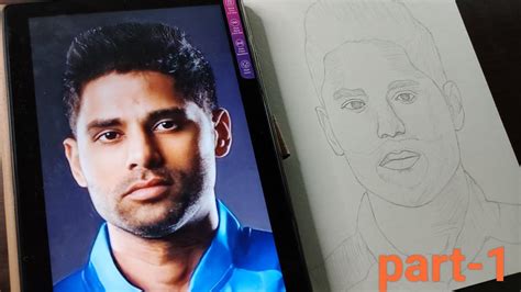 How To Draw Suryakumar Yadav Drawing Suryakumar Yadav Outline Part 1