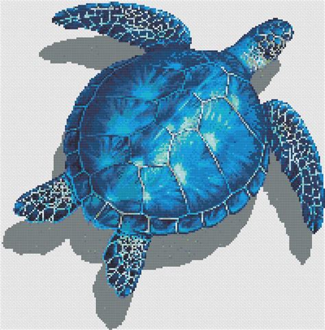 Sea Turtle Cross Stitch Pattern Instant Pdf Download Sea Etsy