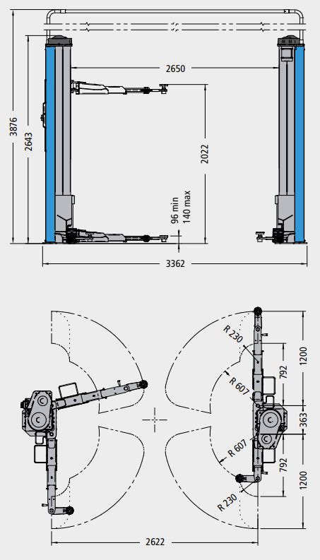 Hickleys Ravaglioli Kpx Ev Post Vehicle Lift