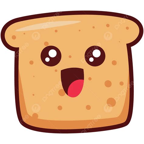 Happy Bread Vector Happy Bread Bread Food Png And Vector With