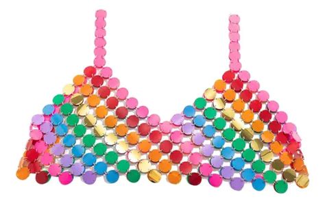 Sujetador De Lentejuelas De Metal Bikini Cadena De Cuerpo Envío gratis