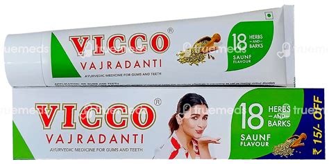 Vicco Vajradanti Saunf Toothpaste 80 Gm Uses Side Effects Dosage Price Truemeds