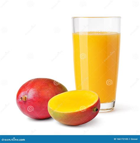 Glass Of Mango Juice Stock Image Image Of Juicy Ripe 166172105