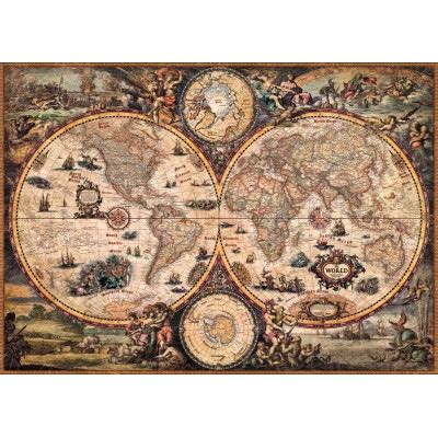 Puzzle Heye Mapa Del Mundo Vintage De Piezas Kubekings