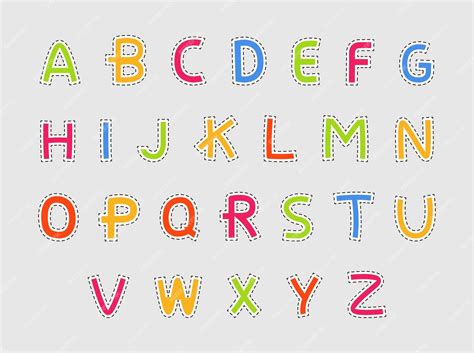 premium vector sewing fonts alphabet  abc  kids vector