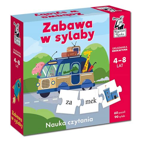 ZABAWA W SYLABY UKŁADANKA EDUKACYJNA NAUKA CZYTANIA PUZZLE 4