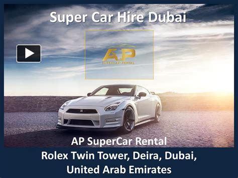 Supercar Rental Dubai Car Rental Services Dubai 1 Presentation